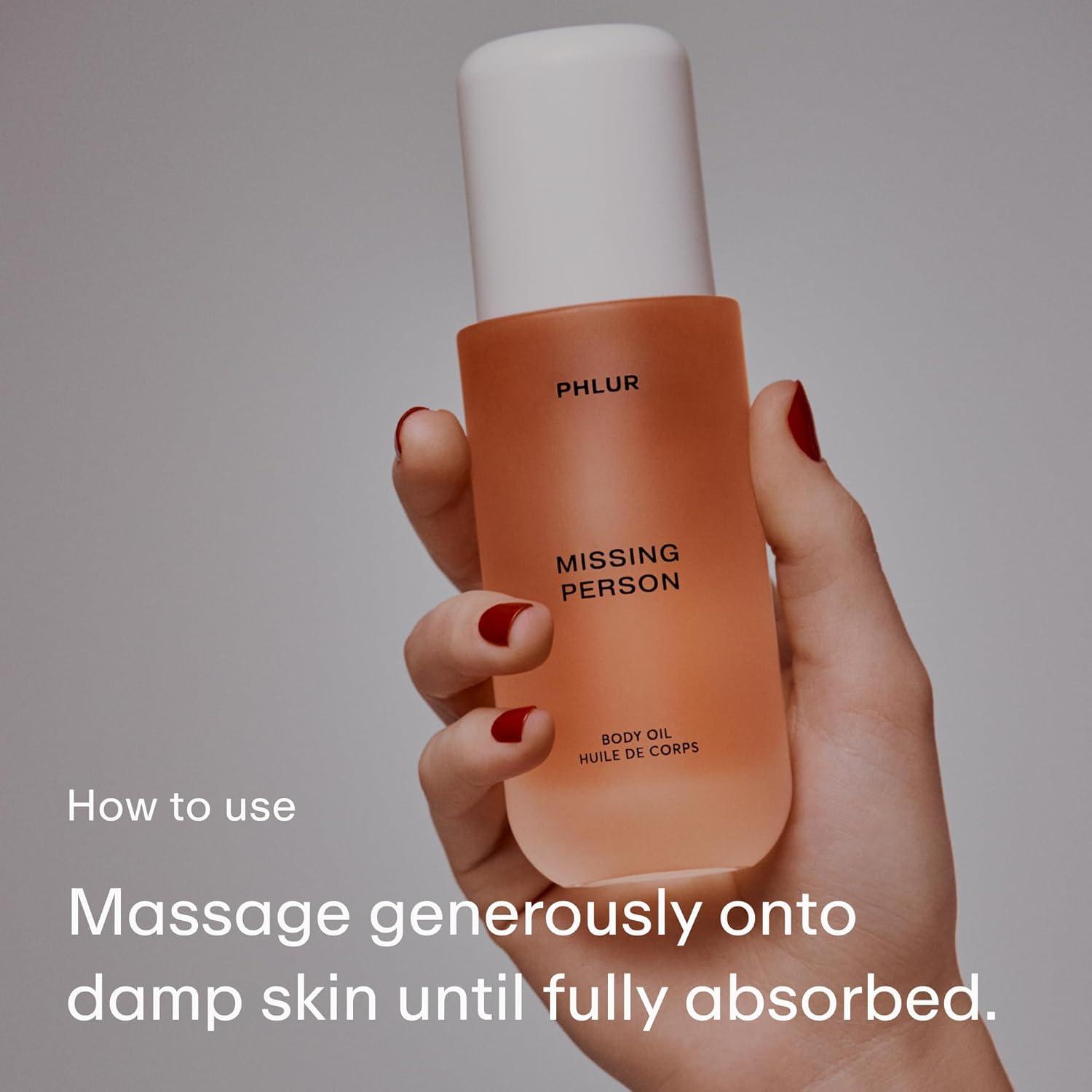 imagePHLUR Missing Person Body Oil For Women ampamp Men Lightweight ampamp Nourishing With CeramideRich Oils ampamp SkinMimicking Lipids Bergamont Musk Orange ampamp Sandalwood Floral Scented Body Oil 4 Fl Oz