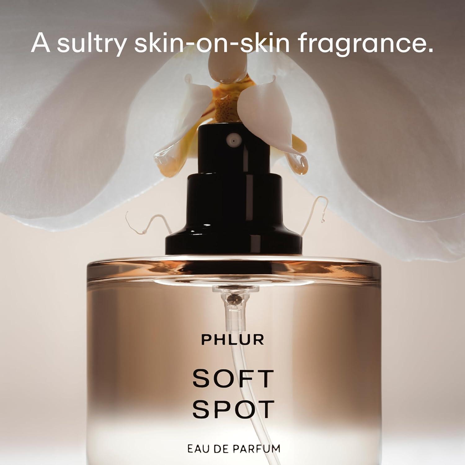 imagePHLUR Soft Spot Eau de Parfum Travel Size Perfume Fragrance Floral Amber Musk Perfume with Bergamot Mandarin Jasmine Sandalwood ampamp Vanilla 95mLSoft Spot