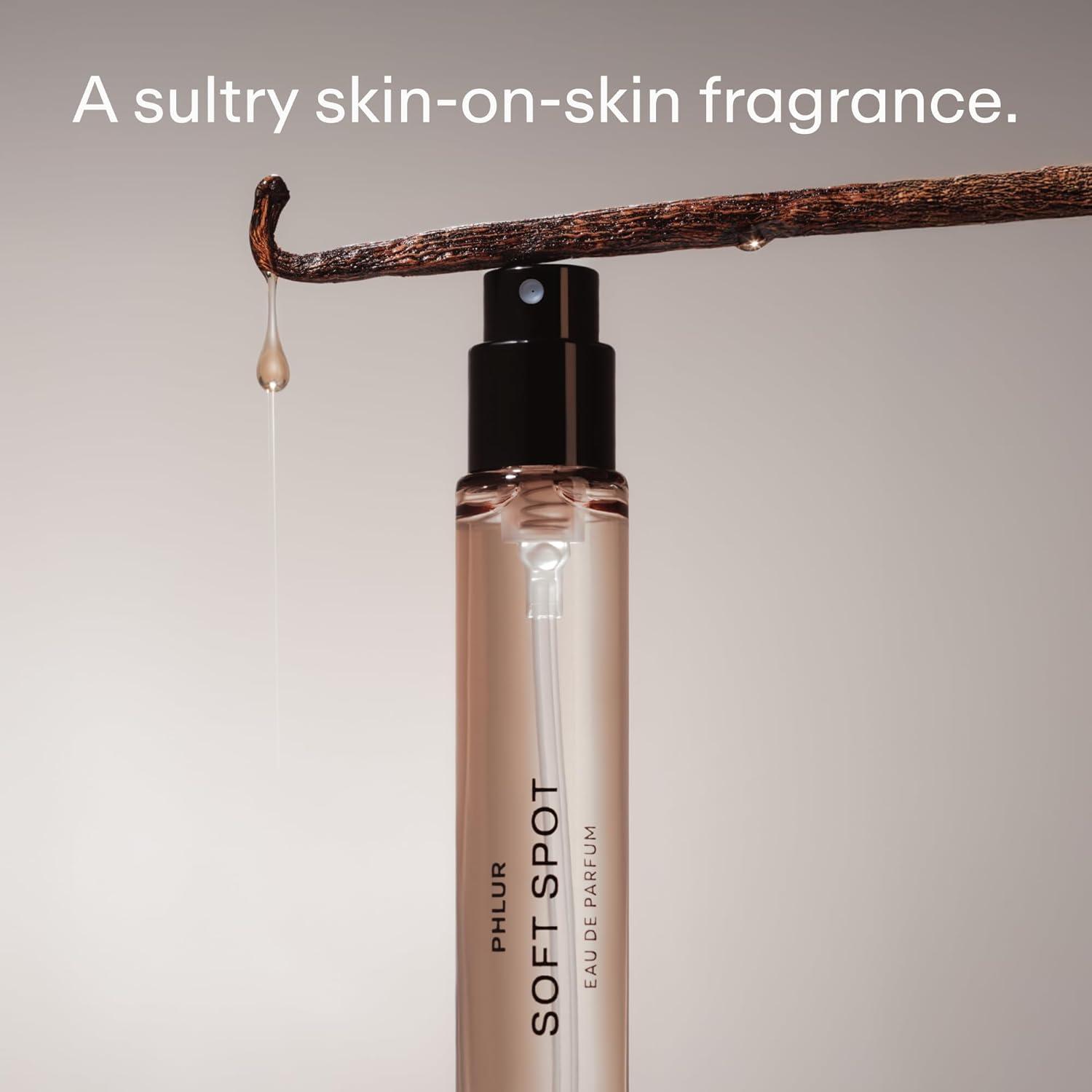 imagePHLUR Soft Spot Eau de Parfum Travel Size Perfume Fragrance Floral Amber Musk Perfume with Bergamot Mandarin Jasmine Sandalwood ampamp Vanilla 95mLSoft Spot