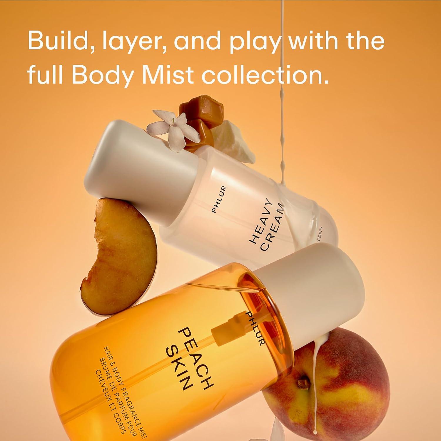 imagePHLUR Vanilla Smoke Body Mist Hair and Body Fragrance Mist Cashmere Vanilla Body Spray with Pink Pepper Bergamot Tonka Bean ampamp Incense 8 Fl OzPeach Skin