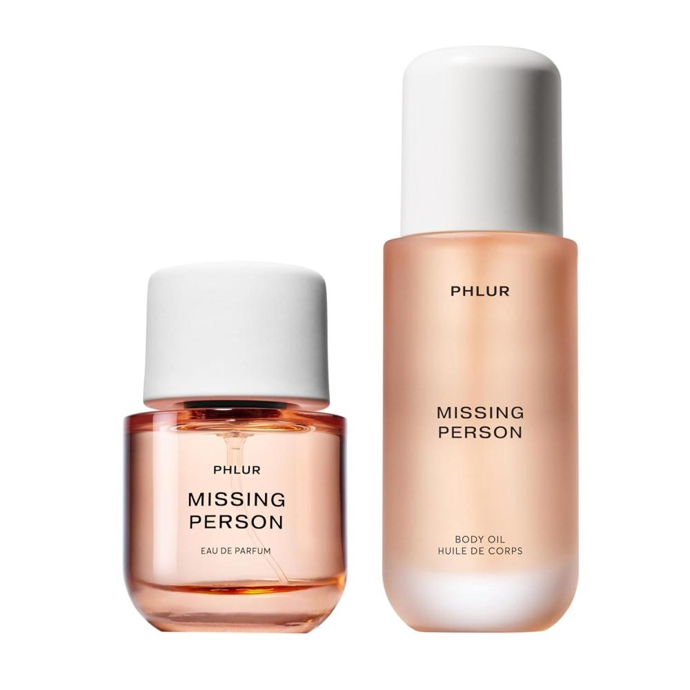 imagePHLUR Missing Person Eau de Parfum Full Size 50mL ampamp Missing Person Body Oil 4 Fl Oz with Bergamot Musk Orange ampamp Sandalwoo
